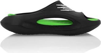 Plein Sport Moon Slide Unisex in Black+Greenfluo at Nordstrom, Size 38.5