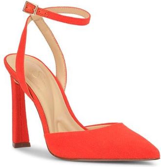 Jessica Simpson Ocanna Ankle Strap Pointed Toe Pump in Orange 04 at Nordstrom, Size 8