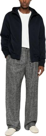 Emporio Armani Wolmix Broek met Dubbele Plooien - Heren - Broeken - Grijs - Maat: L Wol