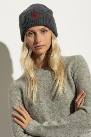 Ami Cap With Logo Patch, Unisex, Grey