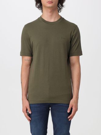 HUGO BOSS T-shirt girocollo da uomo in cotone con logo ricamato