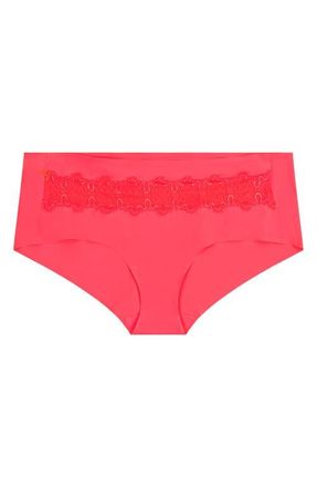 Uwila Warrior Soft Seamless Briefs with Lace in Calypso Coral at Nordstrom, Size Xx-Large