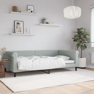 vidaXL Furniture Limited - Sof&aacute; Cama Sin Colch&oacute;n Terciopelo Gris Claro