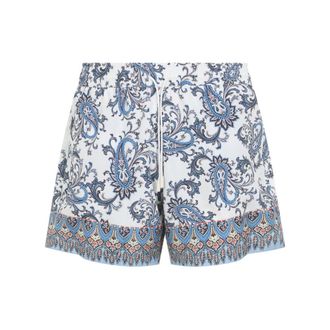 Etro Blue Paisley Print Swim Shorts