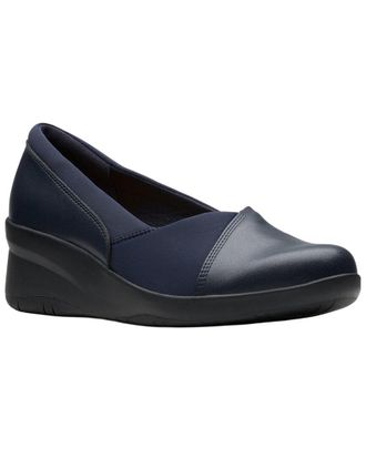 Clarks Suttyn Walk Leather Wedge