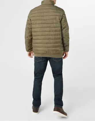 True Religion Mens Horseshoe Logo Puffer Jacket Green Clothing > Coats &