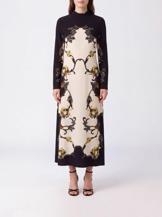 La DoubleJ Halle Long-Sleeved Ethnic Print Midi Sheath Dress