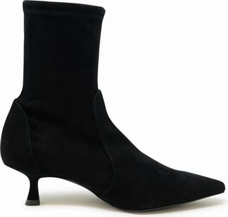 Stuart Weitzman Black Suede Naomi 50 Bootie