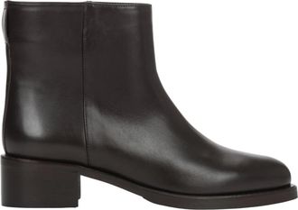 Estro & Luminara 2-in-1 Enkellaarsjes en Hoge Laarzen met Decoratieve Gesp - Dames - Laarzen met Hak - Bruin - 37 EU - Leer - Schoenen