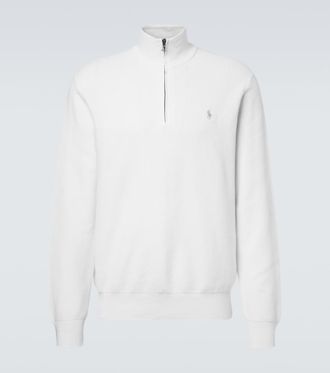 Polo Ralph Lauren Logo cotton half-zip sweater