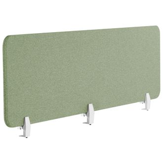 Beliani Panel Separador Verde Claro 180 X 40 Cm Poli&eacute;ster Pet Pantalla Ac&uacute;stica Wally