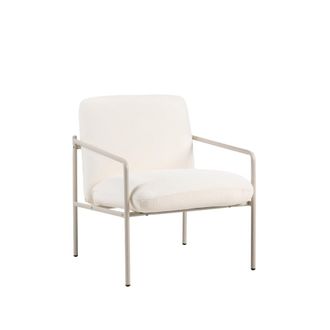 Klast Sill&oacute;n de lectura de poli&eacute;ster beige 69 cm x 82 cm