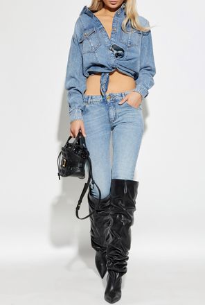Balmain Denim Shirt, Womens, Blue