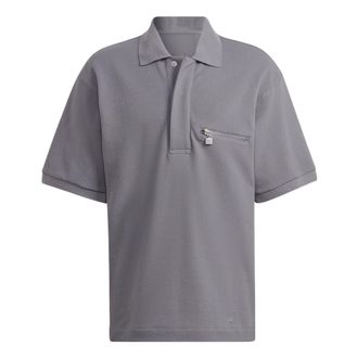 adidas Originals x Blue Version Polo Shirt Light Gray HM2346