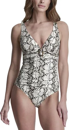 DKNY Buckle Front Swimsuit