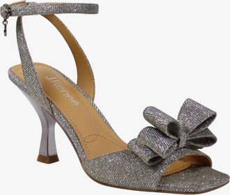 J. Rene&eacute; Womens Nishita Glitter Sandal In Pewter