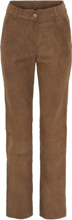 Notyz Notyz - Leren broek - Dames - Broeken - Bruin - Maat: S Zijde