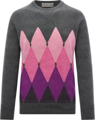Ballantyne Round-neck Truien - Heren - Ronde hals truien - Veelkleurig - M - Kasjmier - Truien & Vesten
