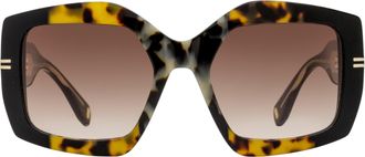 Marc Jacobs Oversized Square-Frame Sunglasses - Tortoiseshell