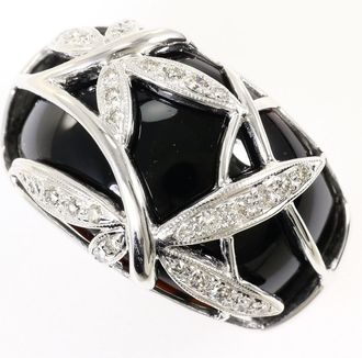 C&A Black White Gold White Gold (18K) Band Ring (Pre-Owned)