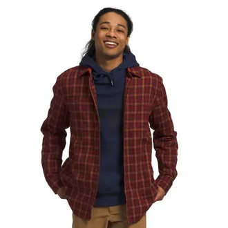 The North Face Arroyo Shirt Men Red Plaid Flannel Long Sleeve Button-Up KFC321