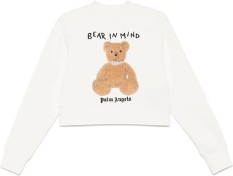 Palm Angels Felpa Bear In Mind - Bianco