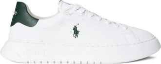 Polo Ralph Lauren polo player logo leather sneakers - White