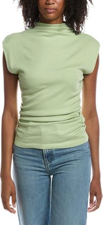 Michael Stars Amara Mock Neck Powershoulder Top