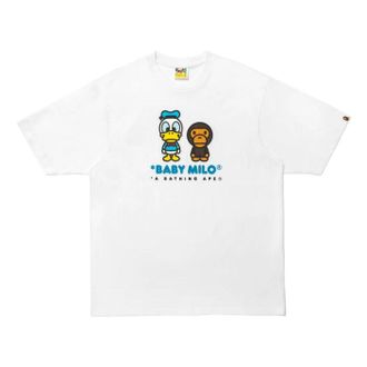 A Bathing Ape x Disney Donald Duck Baby Milo Relaxed Fit T-Shirt White 0ZXTEM917101Q-WHT