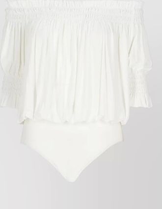 Norma Kamali off shoulder body top and pants