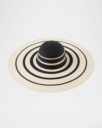 Eugenia Kim Sunny Striped Straw Large Brim Hat