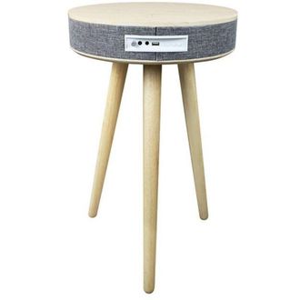 OEM Altavoz Audio - Avizar - Budapest - Madera Beige - Bluetooth 5.0 - Cargador Inal&aacute;mbrico 10w