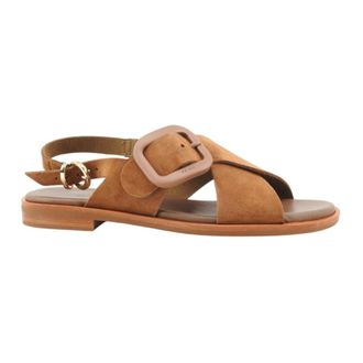Frau Flat Sandals - female - Frau - Flat Sandals - Brown - 3 UK - Shoes