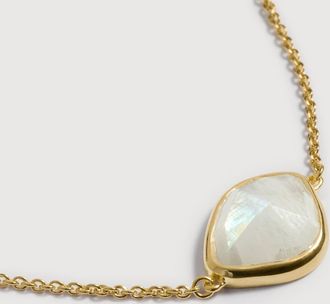 Monica Vinader Gold MV Siren Nugget Bracelet Moonstone