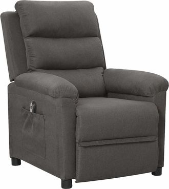 vidaXL Vidaxl - Sill&oacute;n Reclinable El&eacute;ctrico De Tela Gris Oscuro