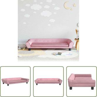 vidaXL Divano rosa - Divano per Bambini Rosa 100x50x26 cm in Velluto