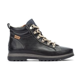 Pikolinos Vigo Enkellaars met veters - Dames - Veterlaarzen - Zwart - 36 EU - Leer - Schoenen