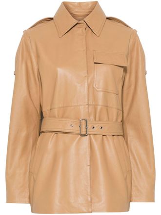 Victoria Beckham leather jacket - women - Leather - 6 - Brown