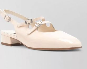 Carel peche slingback pumps block heel patent