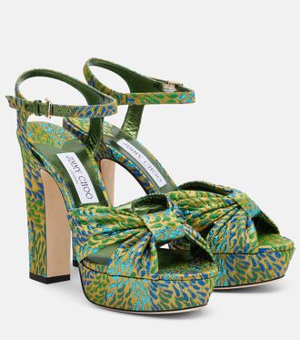 Jimmy Choo London Heloise brocade platform sandals