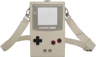 Generic Crossbody Bag for Women Game Console Shape Messenger Bag PU Leather Adjustable Strap Small Purse Hobo Bag for Work Travel (Light Grey)