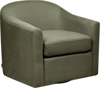 Beliani Swivel Armchair MAGNOR Fabric Dark Green