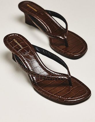Reformation Amelia Flip-Flop Wedges