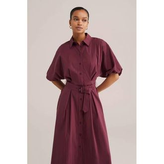 WE Fashion blousejurk donkerrood