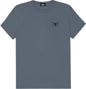 Dalix Butterfly Womens Relaxed Tee in Vintage Navy at Nordstrom, Size Xx-Large