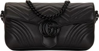 Gucci GG Marmont Schoudertas - Dames - Schoudertassen - Zwart - ONE Size - Leer - Tassen
