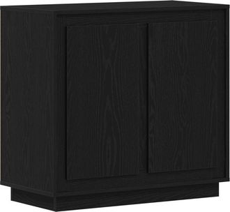 vidaXL Vidaxl - Buffet moderno Roble negro 80 x 34 x 75 cm Madera contrachapada