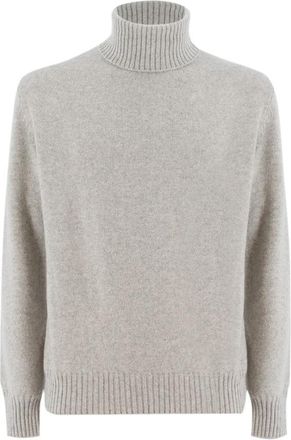 Sease Grof Cashmere High-Neck Jumper - Heren - Cashmere truien - Grijs - L - Truien & Vesten