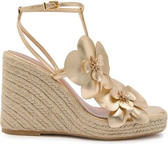 Zimmermann Orchid 110 Metallic Leather Espadrille Sandals - Gold - 37 (IT37 / UK4)