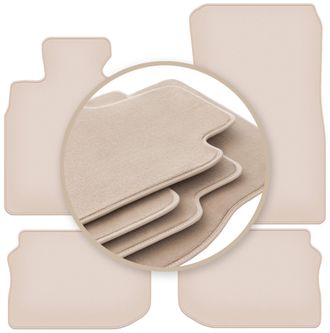 OEM Alfombrillas Premium Beige Para Bmw 5 F11 Familiar (touring) (velcro) 2010-2013